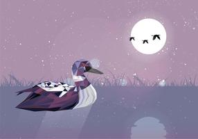 Loon Bird Low Poly Style Vector