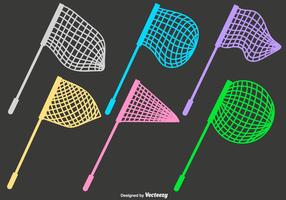 Vector Butterfly Net Flat Icons
