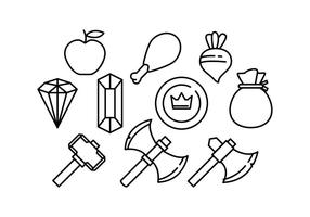 Juego Gratis Rpg Line Icon Vector