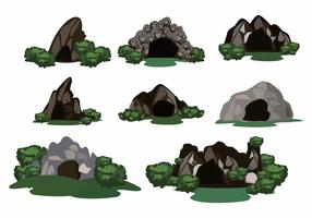 Cave Scene Deep Forest Vector