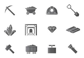 Mining Icons vector
