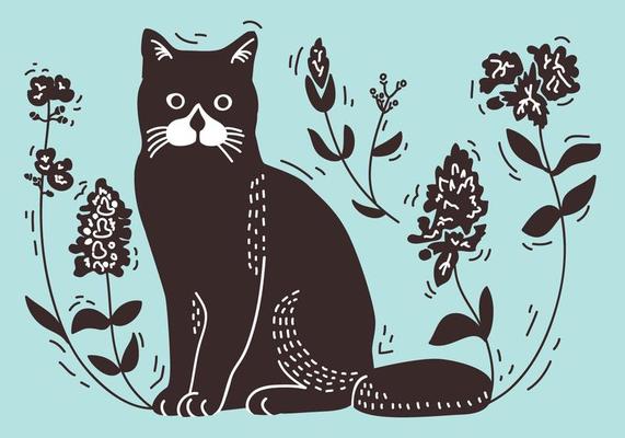Cat Lithograph
