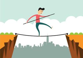 Tightrope Walker Vector Art, Icons, and Graphics for Free Download