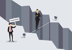 Business Concept Tightrope Vector