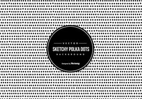 Hand Drawn Polka Dots Background vector