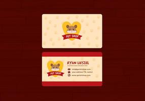 Pet Shop Name Card Free Vector