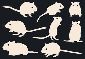 Gerbil Silhouette Free Vector