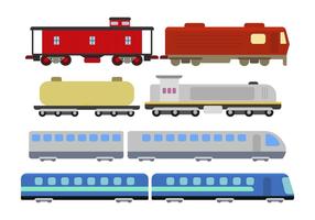 Vectores de tren plano