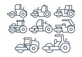 Steamroller vector set