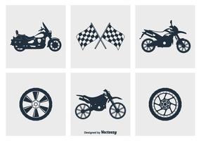 Silueta de la motocicleta Vector Iconos