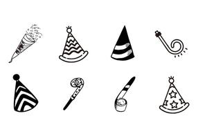 Free Hand Drawn Party or Celebration Objects Vector