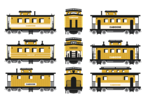 Iconos de Caboose Vector