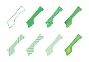 Mapa moderno de la Franja de Gaza vector