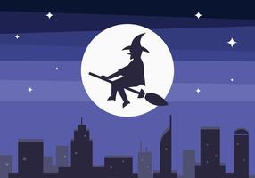 Flying Befana Illustration vector