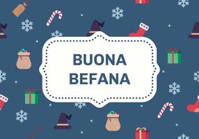 Greeting card with text - Buona Befana - Italian translation