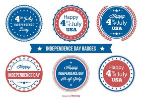 Independence Day Badge Collection vector