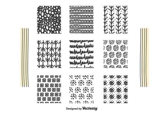 Hand Drawn Square Set Vector