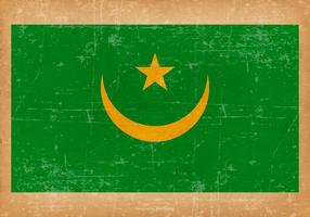 Grunge Bandera de Mauritania vector