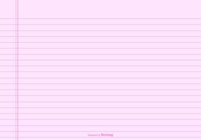 Pink Lined Note Paper Background vector