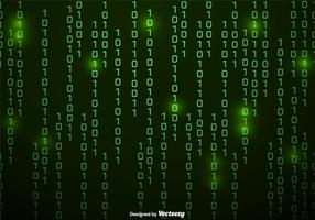 Vector Green Numbers Background In Matrix Style