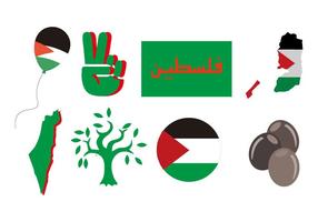 Libere los iconos de Palestina Vector
