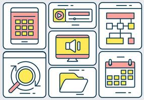 Free Linear Digital Data Vector Elements