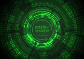 Green Matrix Background With Binary And Hud Elements vector