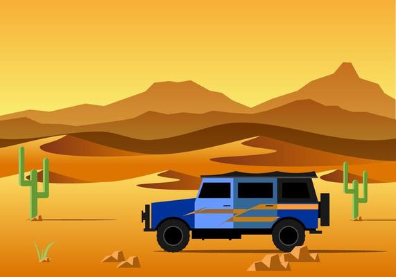 Road To The Desert Vector