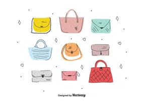 Mujer Bolsos Vector