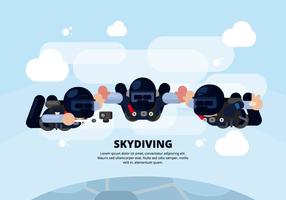 Skydiving Illustration vector