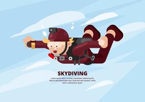 Skydiving Illustration vector