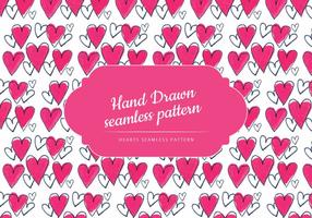 Colorful Hand Drawn Hearts Pattern vector