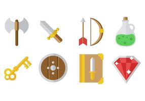 Iconos de juego de RPG gratis vector