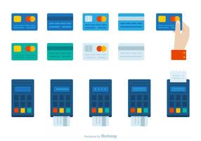 Venta al por menor del sistema de punto de venta con procesamiento de tarjetas de crédito vector