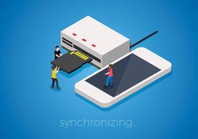 Card Reader Isometric Free Vector