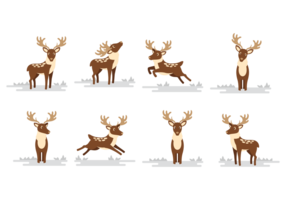 Deer Caribou Cartoon Vector