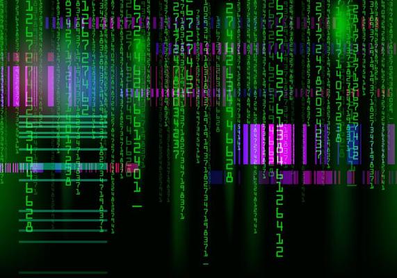 Abstract Digital Matrix Background