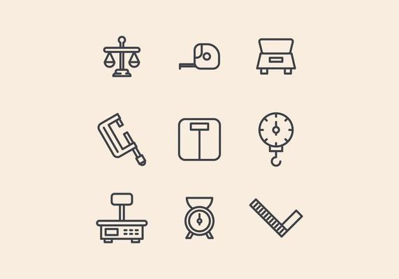 Set Of Measurement And Weight Stuff