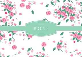 Pink Rose Disty Pattern Free Vector