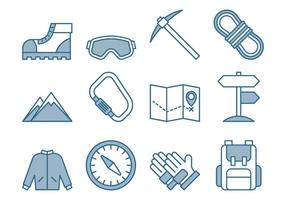 Climbing Icons Set vector