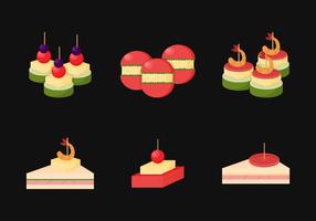 Flat Appetizers Vector Collection 