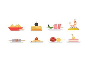 Appetizers and snacks vector