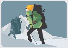 Alpinist Walking Vector