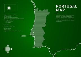 Vector mapa de Portugal Free Vector