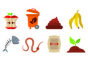 Conjunto de iconos de compost