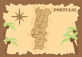 Portugal Map Background Vector