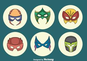 Gran Super Hero Máscara Colección Vector