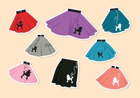 Colorful Poodle Skirt Vector