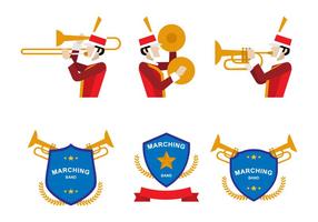 Flat Marching Band Icon vector