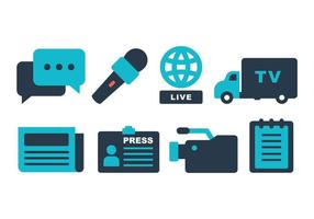 Journalist Icon Pack vector